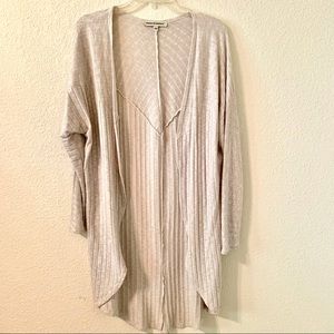 Cream colored duster cardigan